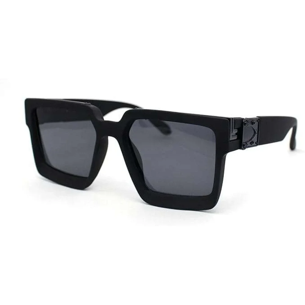 Oversized Square Black Sunglasses Men's Bold Fashion‎ Shades Thick Angular Gafas